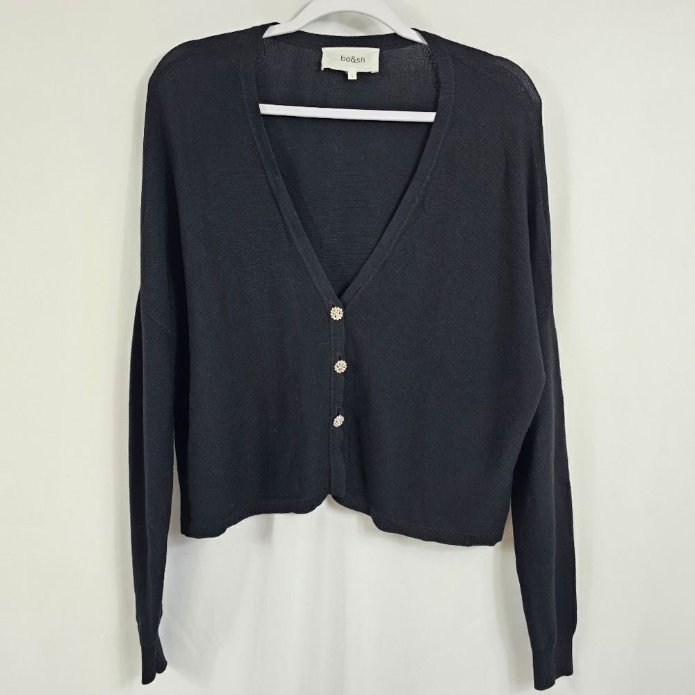 ba&sh Lady Cardigan in Black - Size 1 (Small)